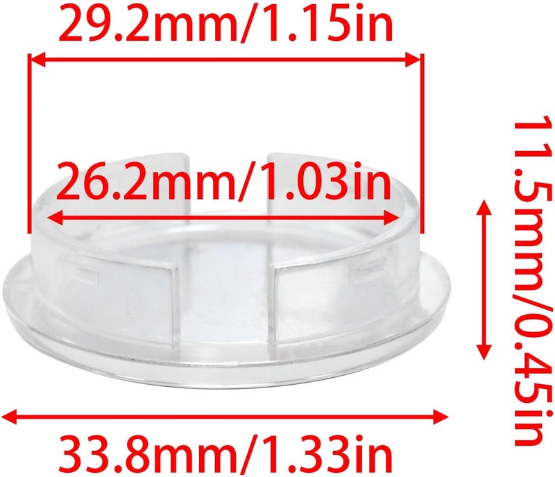 FINBe 2PCS Faucet Temperature Buttons Trim Covers for Bathroom Kitchen Faecet and Shower Knob Handle Hot and Cold Index Identification Cover Clearly Distinguishes Hot/Cold - Image 4